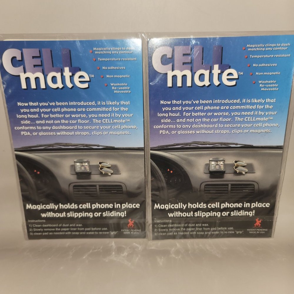 CELL MATE Dashboard Cell Phone Object Holder - Set of 2